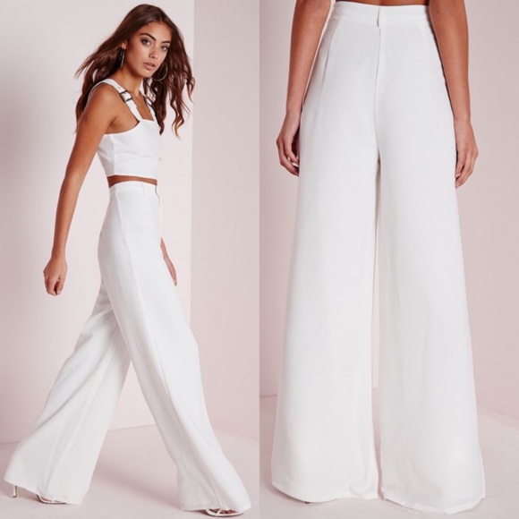 Missguided Pants - MissGuided Tall Premium Crepe Wide Leg Trousers